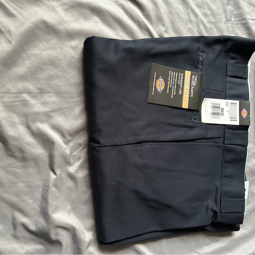 Dickies Men's Dark Blue Flat Front Pants